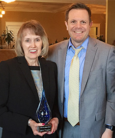 Lynn Haglin with Award