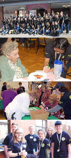 photos of youth leadership group and project day